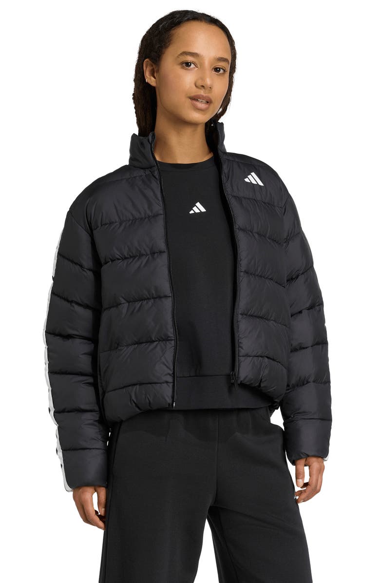 adidas CLIMAWARM 3-Stripes Puffer Jacket, Alternate, color, Black