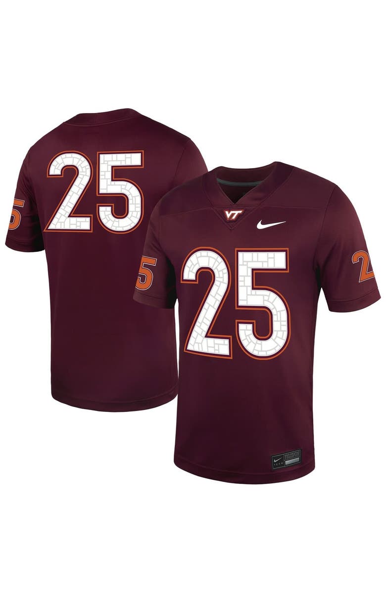 Nike Men's Nike #25 Maroon Virginia Tech Hokies Untouchable Football Jersey, Alternate, color, Maroon