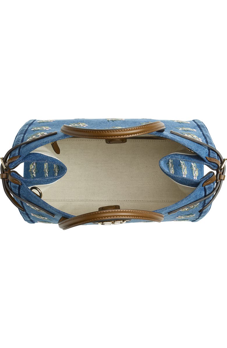 Valentino Garavani Medium Antibes Embroidered Denim Tote, Alternate, color, Blue Multi