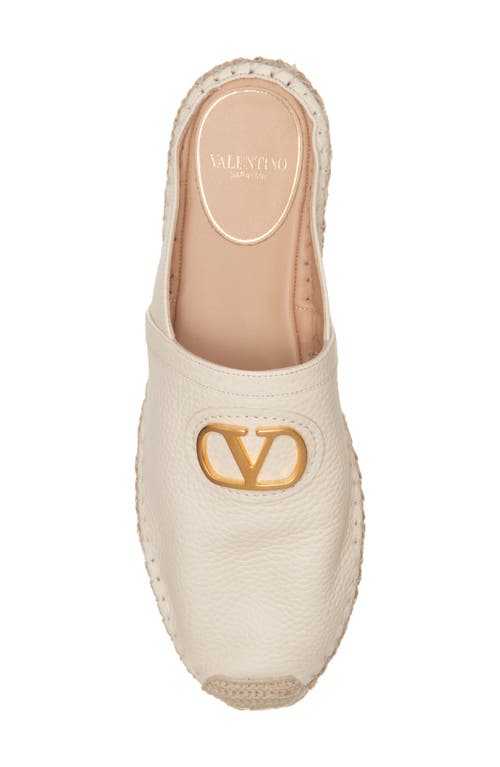 Shop Valentino Garavani Vlogo Mule In Light Ivory