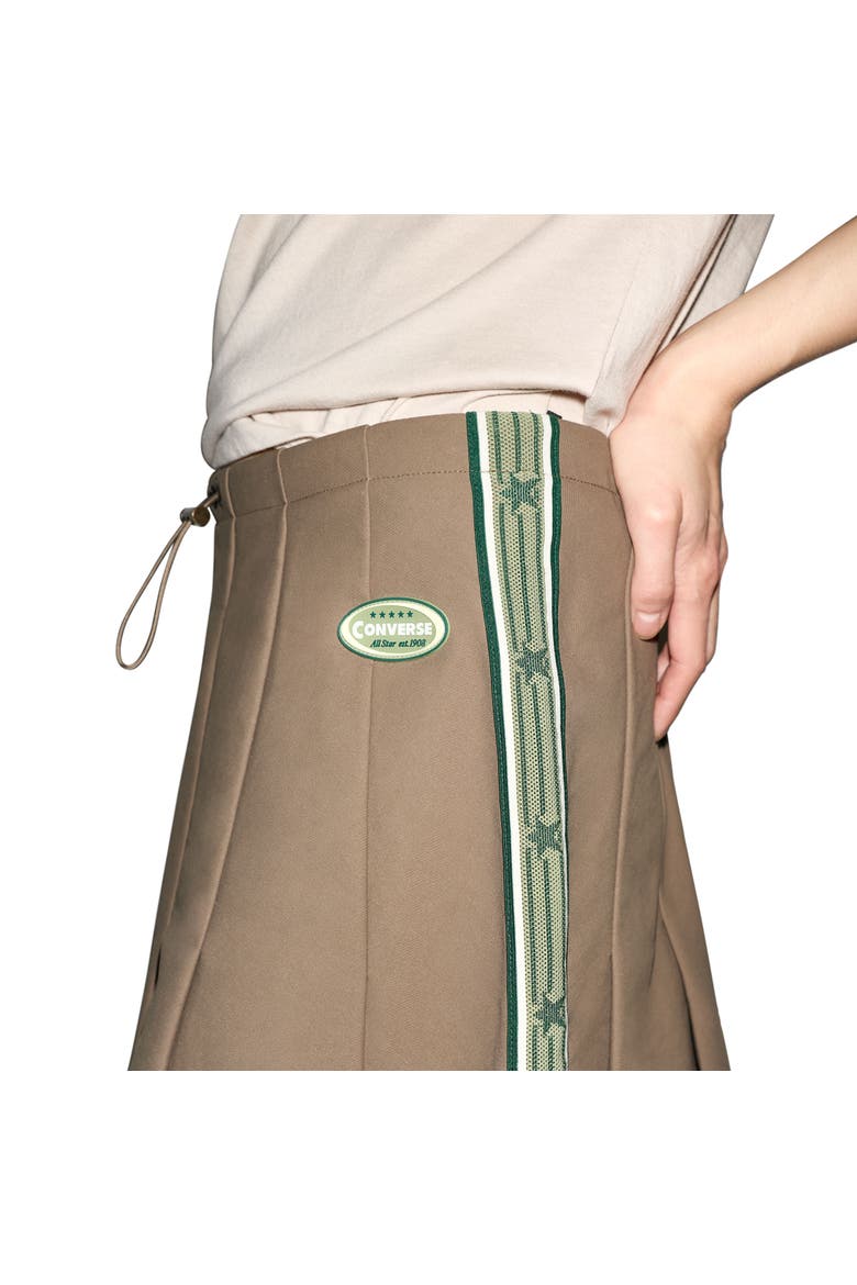 Pleated Track Skirt, Alternate, color, Taupe