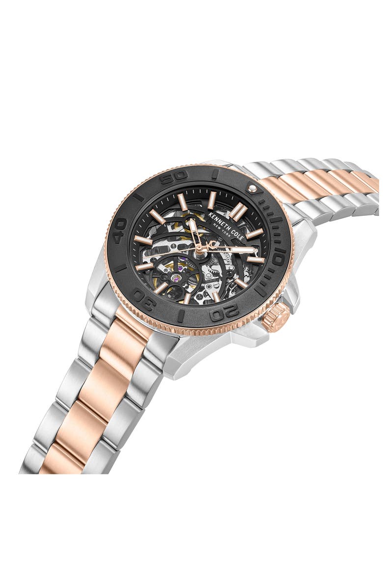Liberty Skeleton Automatic Bracelet Watch, 43mm, Alternate, color, MULTI