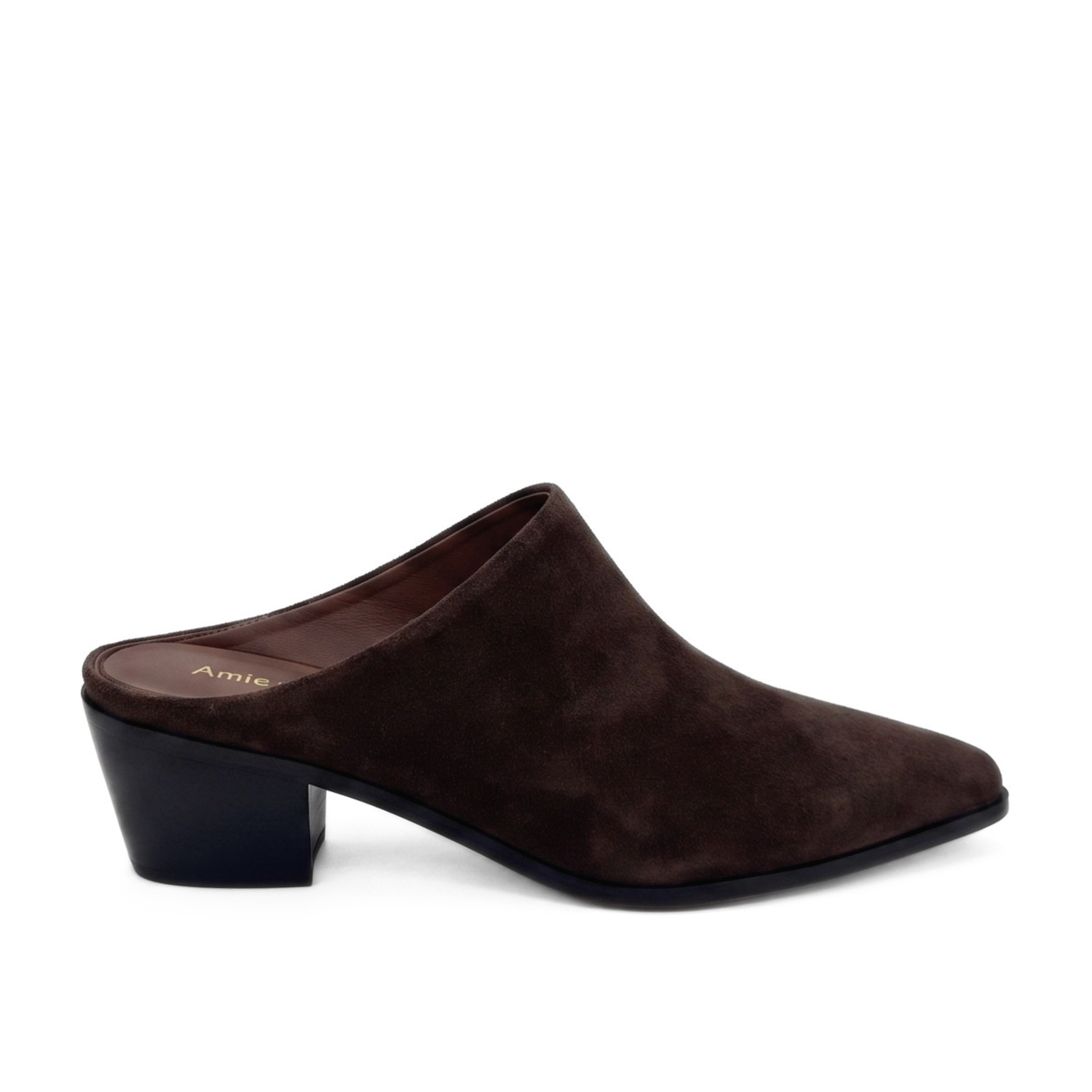 Carla Western Leather Mules, Main, color, Brown Suede