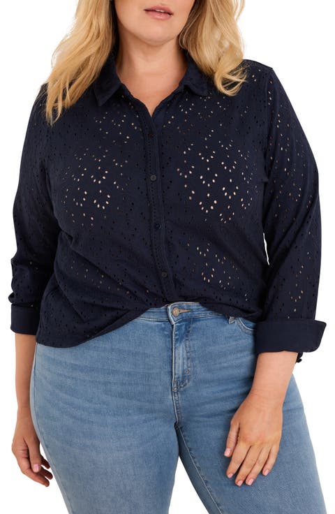 Eyelet Poplin Shirt