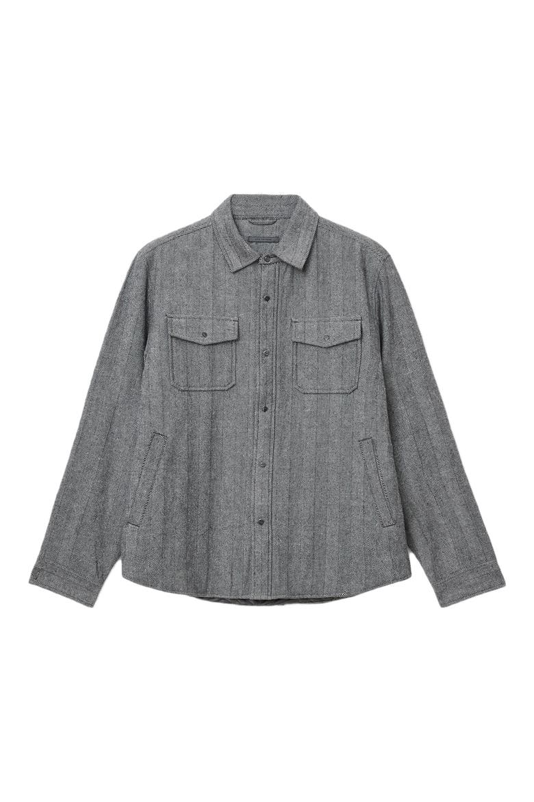 Jameson Herringbone Snap Jacket, Alternate, color, SMOKED PEARL GREY