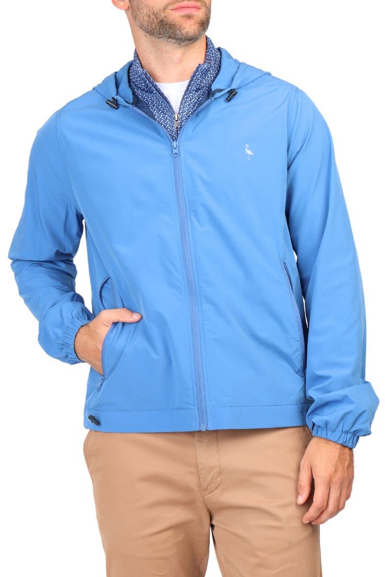 Hooded Golf Performance Jacket, Alternate, color, BLUE