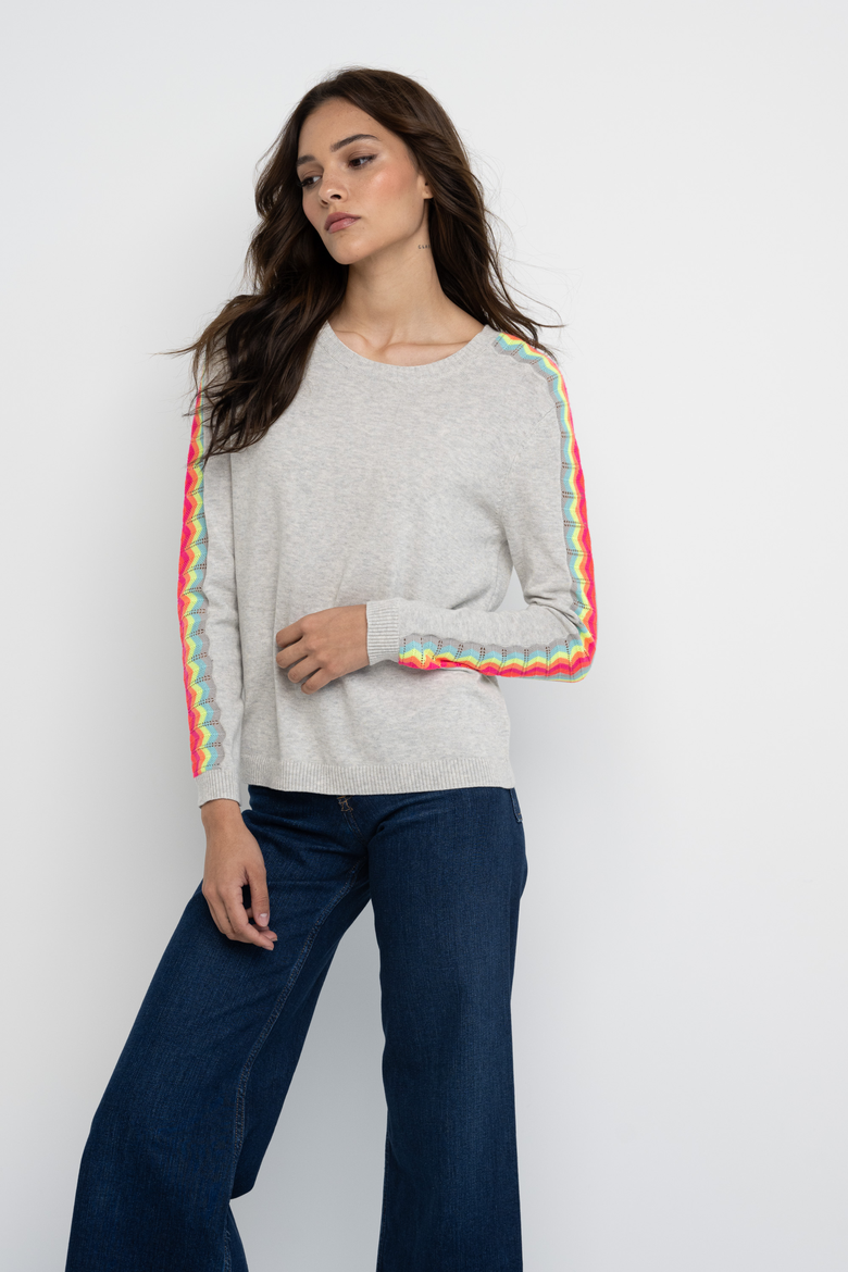 DOUBLE VISION SWEATER, Alternate, color, GREY MIST