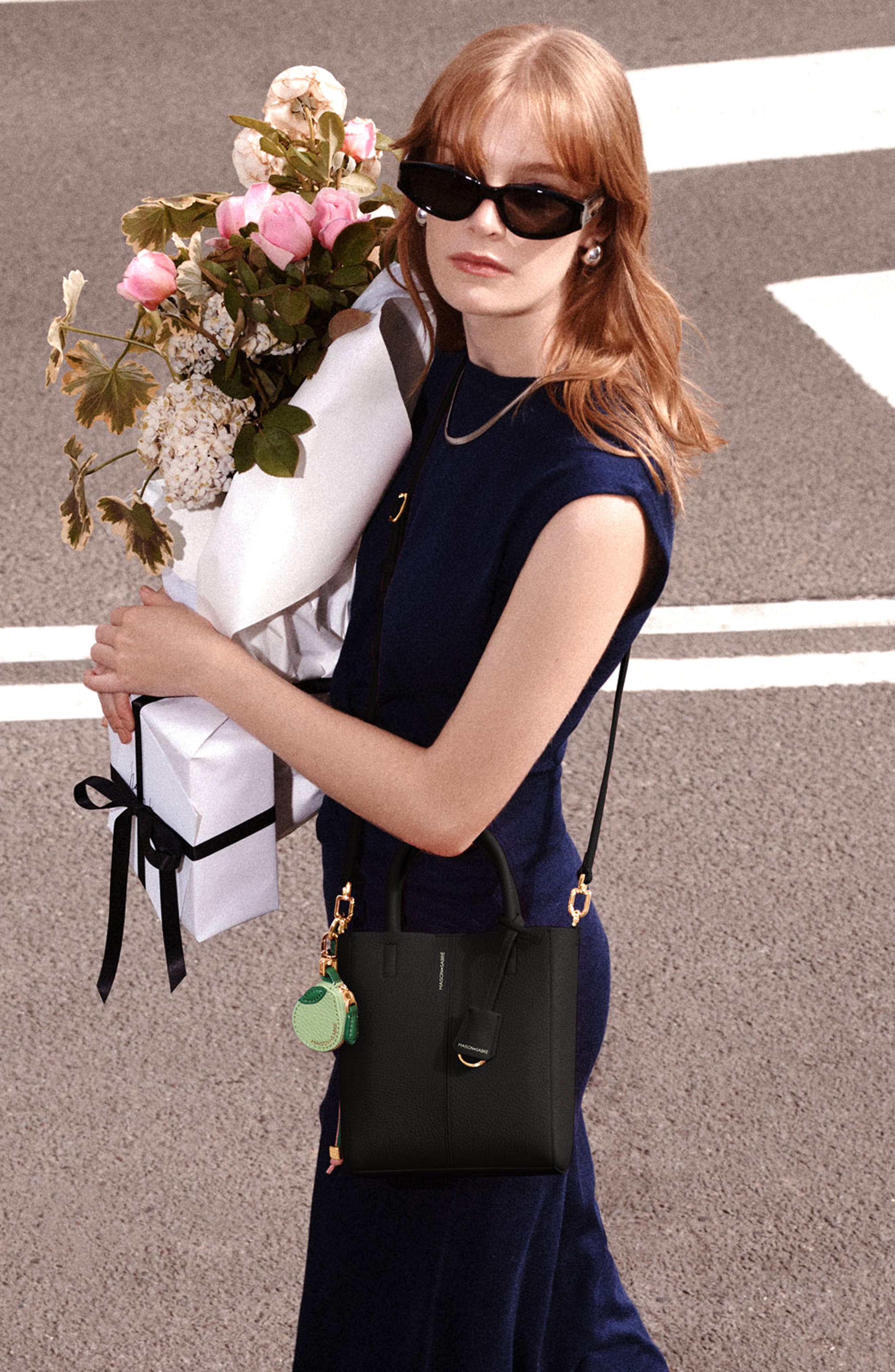 MAISON de SABRÉ Mini Leather Soft Tote, Alternate, color, Rouge Noir