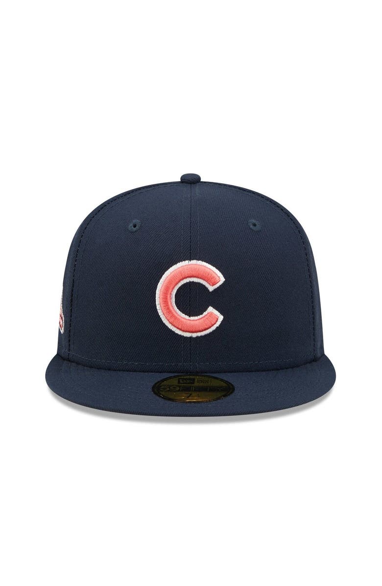 New Era Men's New Era Navy Chicago Cubs Wrigley Field 100th Anniversary Lava Undervisor 59FIFTY Fitted Hat, Alternate, color,