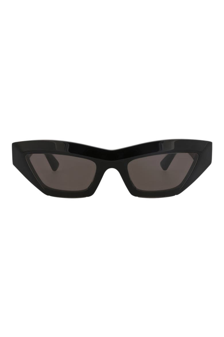 53mm Cat Eye Sunglasses, Main, color, BLACK BLACK GREY
