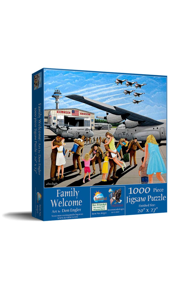 Family Welcome 1000 piece Jigsaw Puzzle for Adults, Main, color, Multicolor