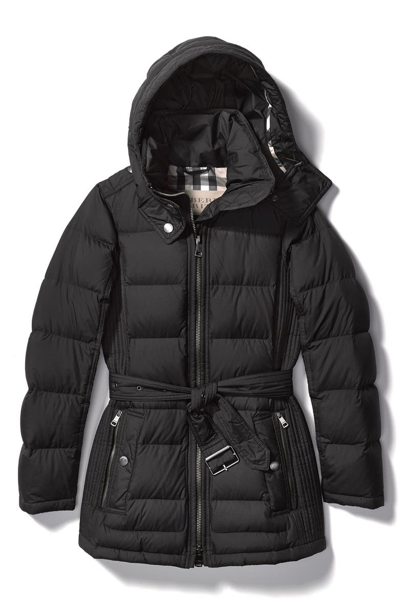 Burberry Brit 'Mareton' Quilted Down Jacket, Alternate, color, 