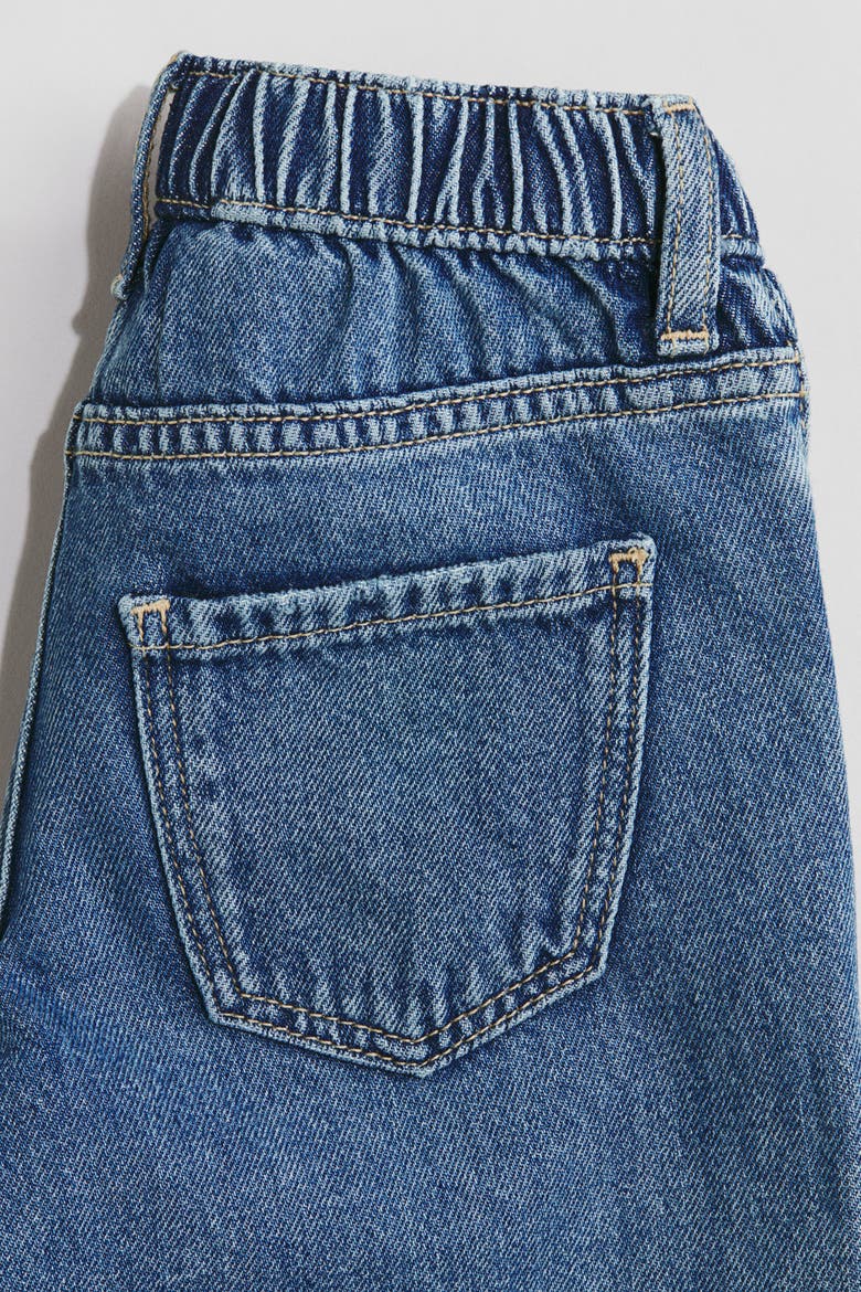 Loose-fit Ruffle-trimmed Jeans, Alternate, color, Denim blue