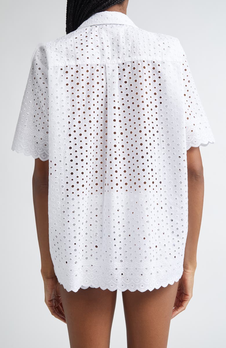 KÚR Coaster Pockets Broderie Anglaise Shirt, Alternate, color, 