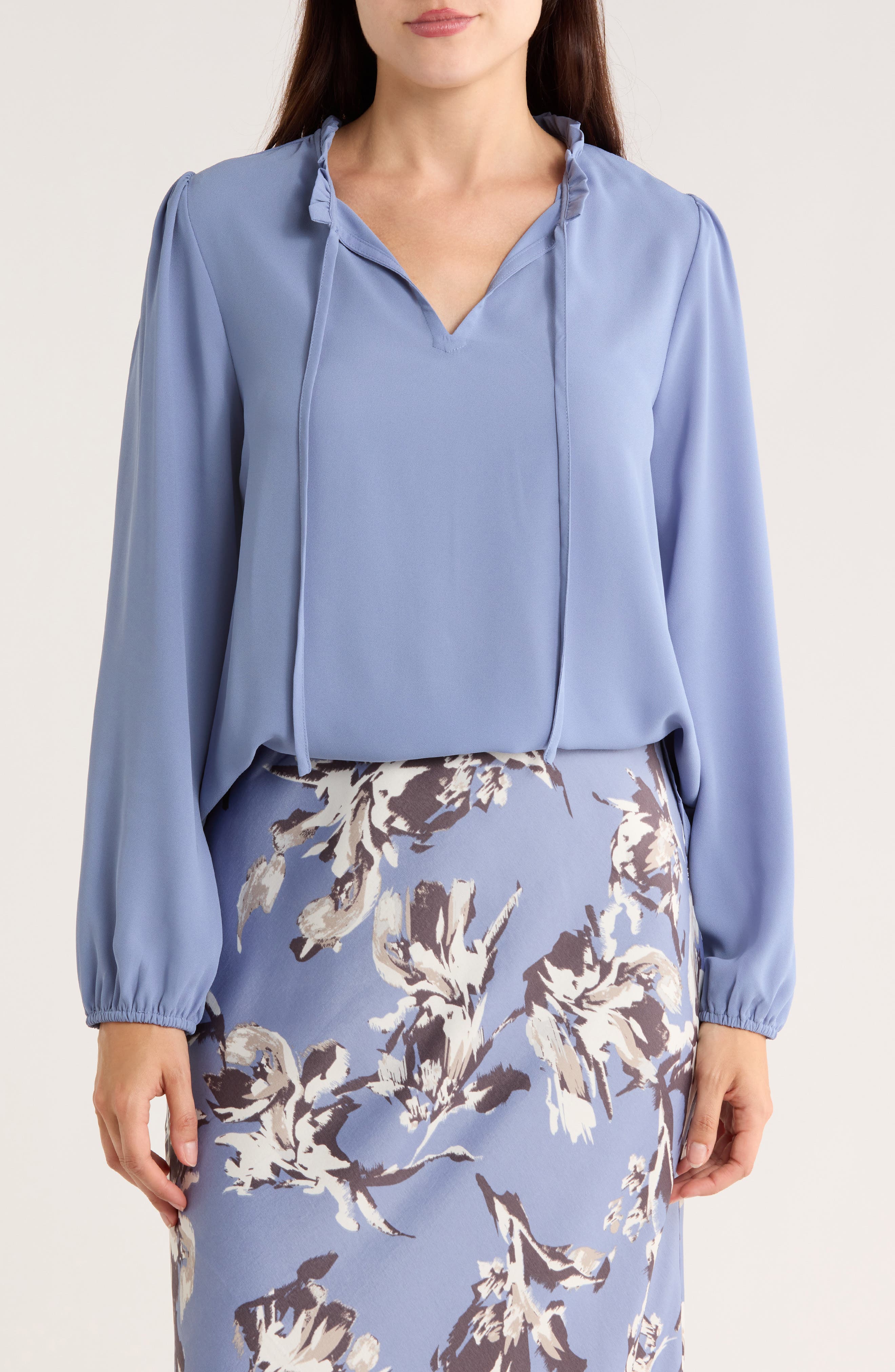 NORDSTROM RACK Ruffle Neck Top