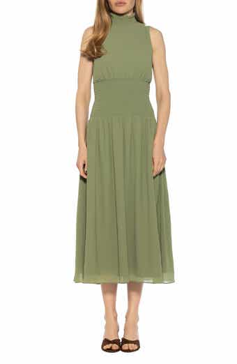 Alexia Admor Noor Smocked Neck Midi Dress