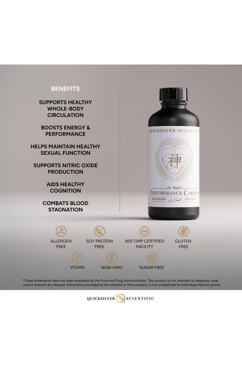 Quicksilver Scientific Performance Cardio Hawthorn Berry He Shou Wu and Ginseng Supplement, Alternate, color, NO COLOR