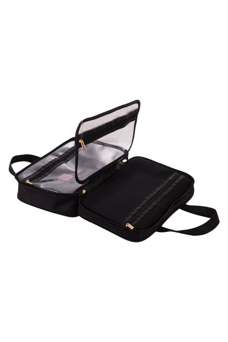The Perfect Case: Bow Cosmetics Bag, Alternate, color, BLACK
