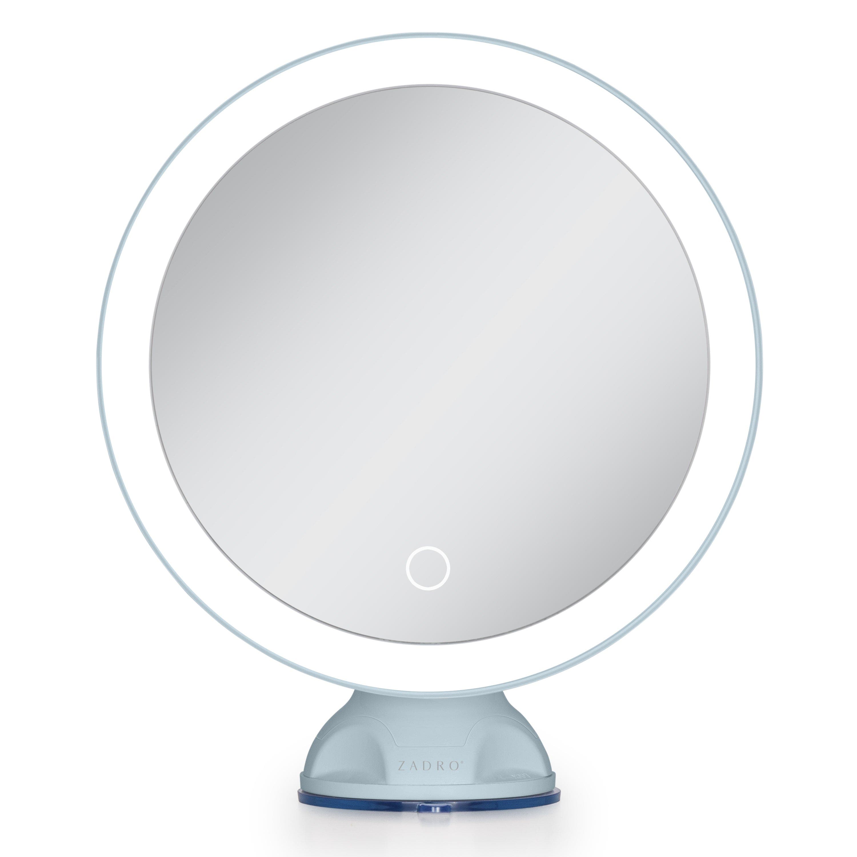 Zadro Lighted Wall Mounted Suction Cup Makeup Mirror with 10X Magnification
