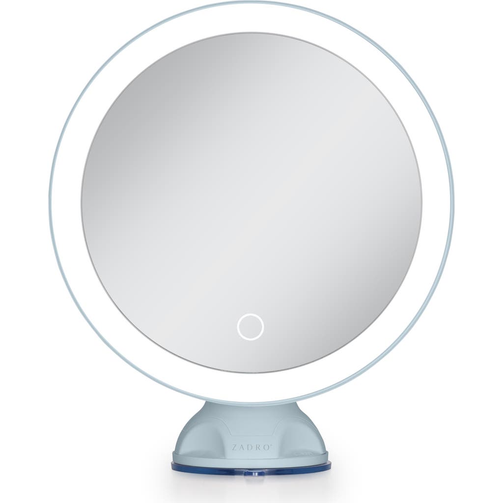Zadro Lighted Wall Mounted Suction Cup Makeup Mirror with 10X Magnification in French Blue at Nordstrom, Size Small