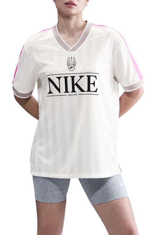 Nike Sportswear V-neck Graphic Jersey In White