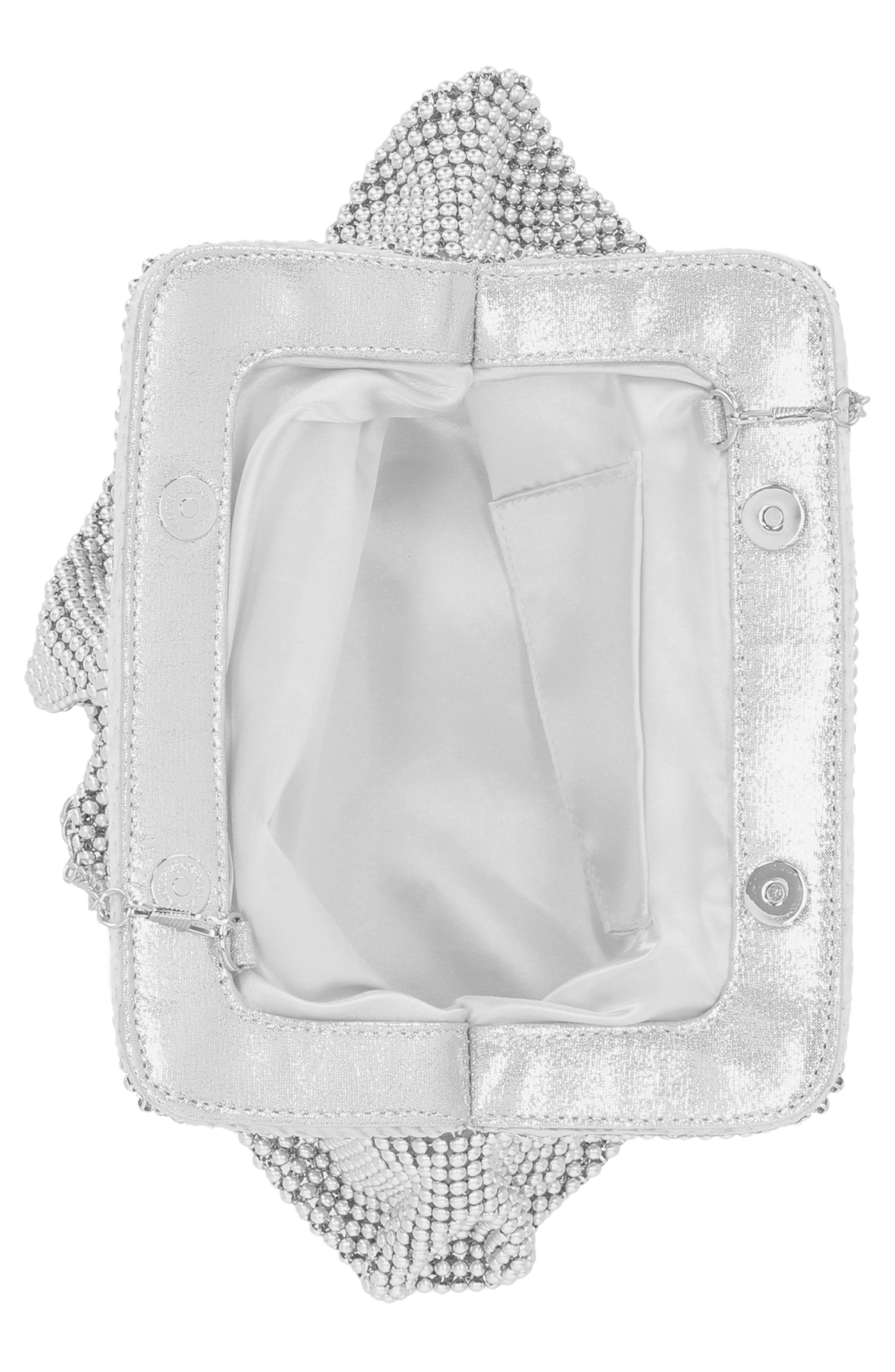 Jessica McClintock Lorana Clutch, Alternate, color, Silver