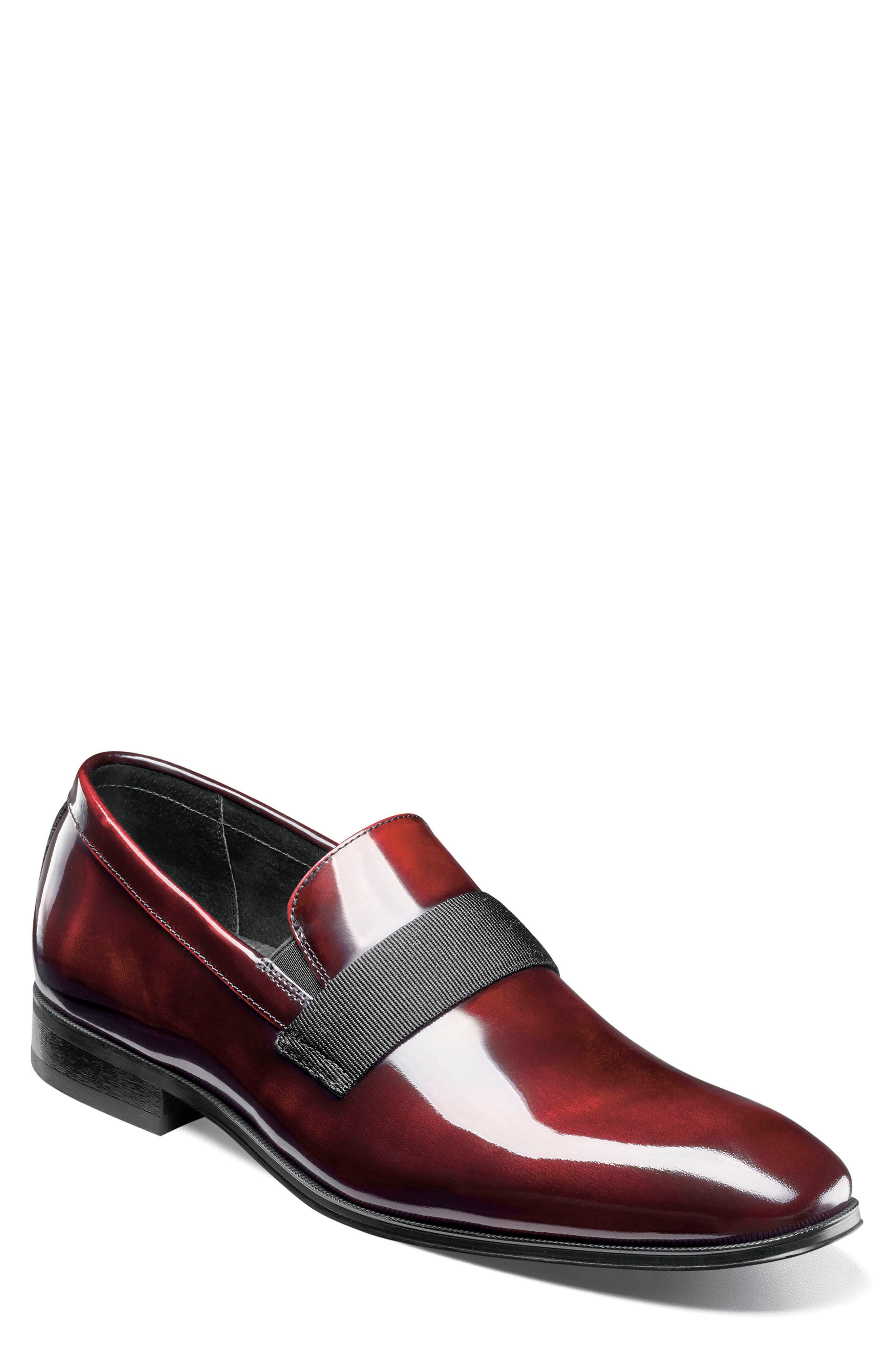 Tux Plain Toe Slip-On, Main, color, BURGUNDY