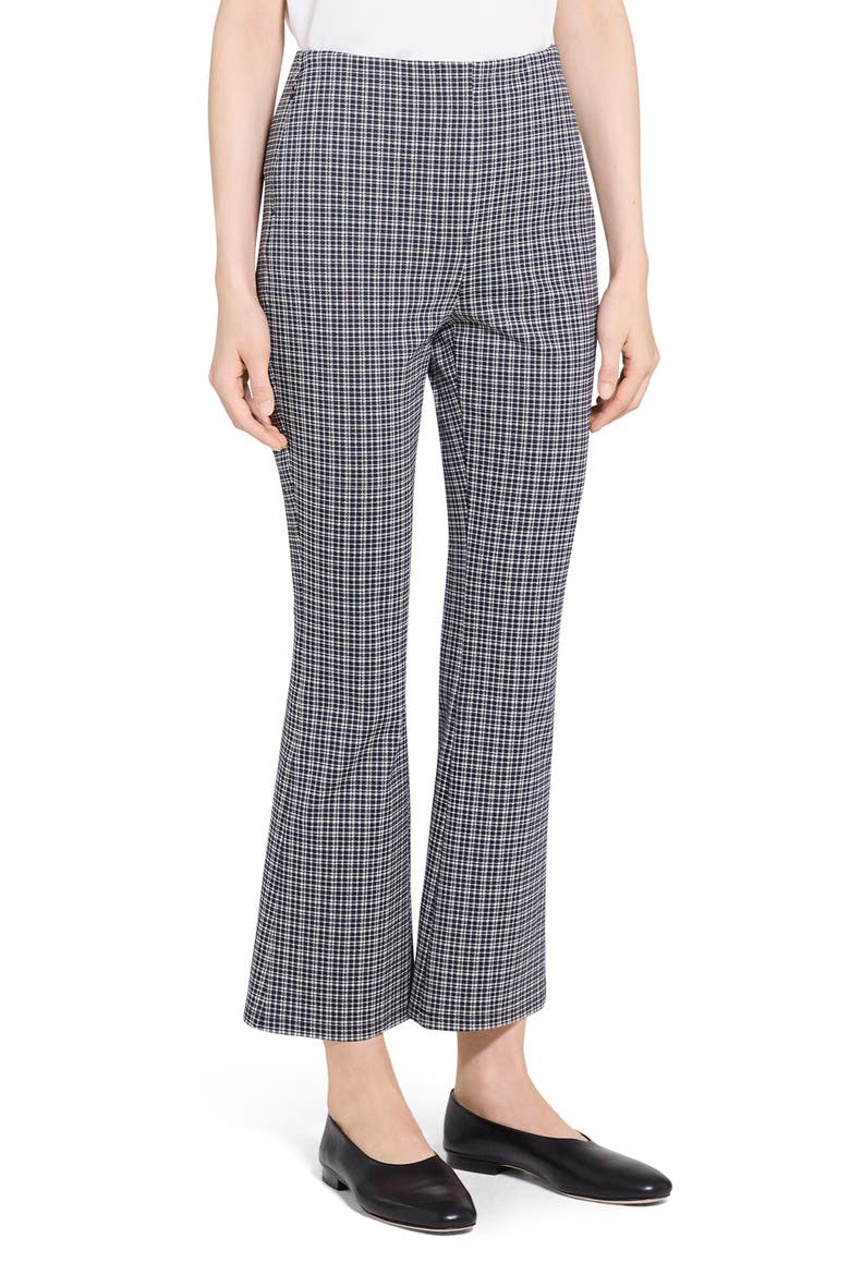 High Waist Kick Flare Ankle Pants, Main, color, ALMOND MULTI