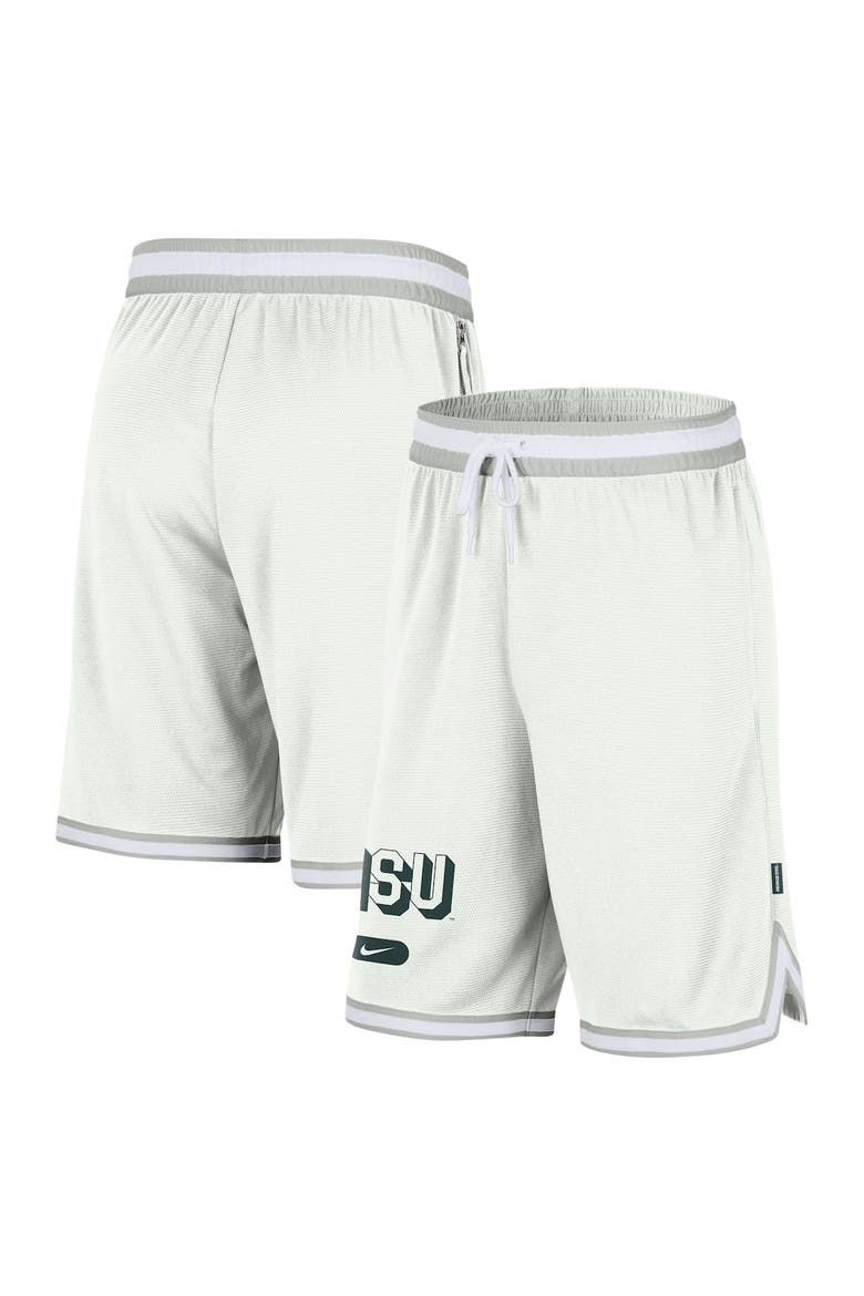 Men's Nike White Michigan State Spartans DNA 3.0 Performance Shorts, Alternate, color, Cream