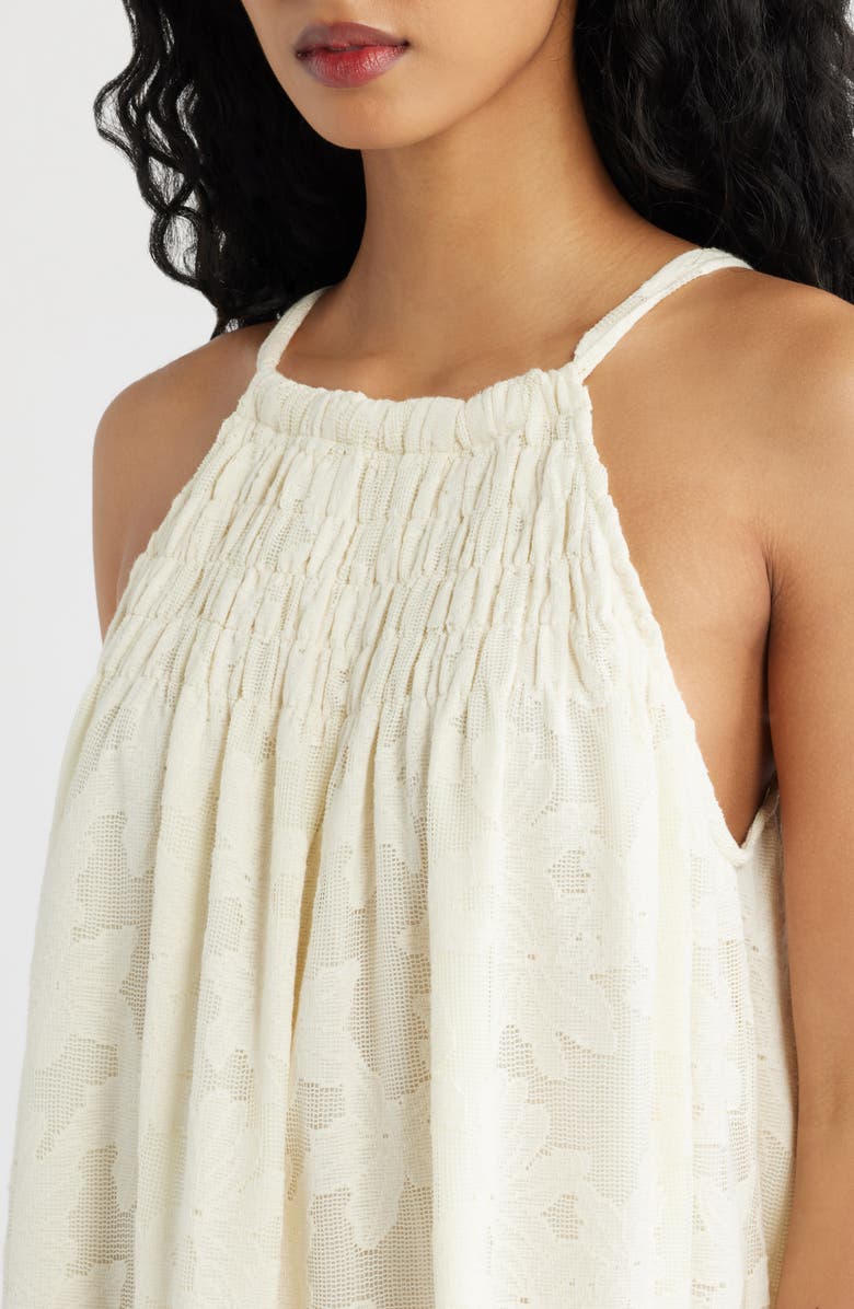 FRNCH Merope Cotton Blend Maxi Dress, Alternate, color, Beurre