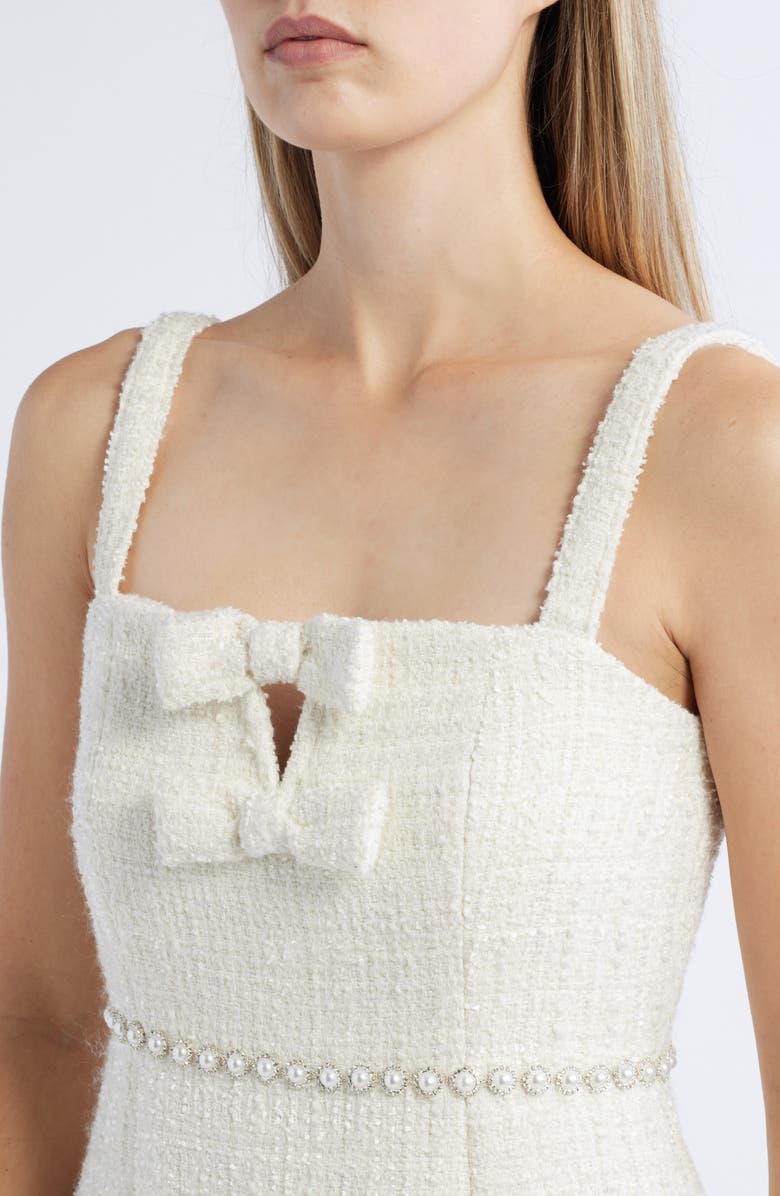 LIKELY Esta Faux Pearl Detail Tweed Cocktail Minidress, Alternate, color, 