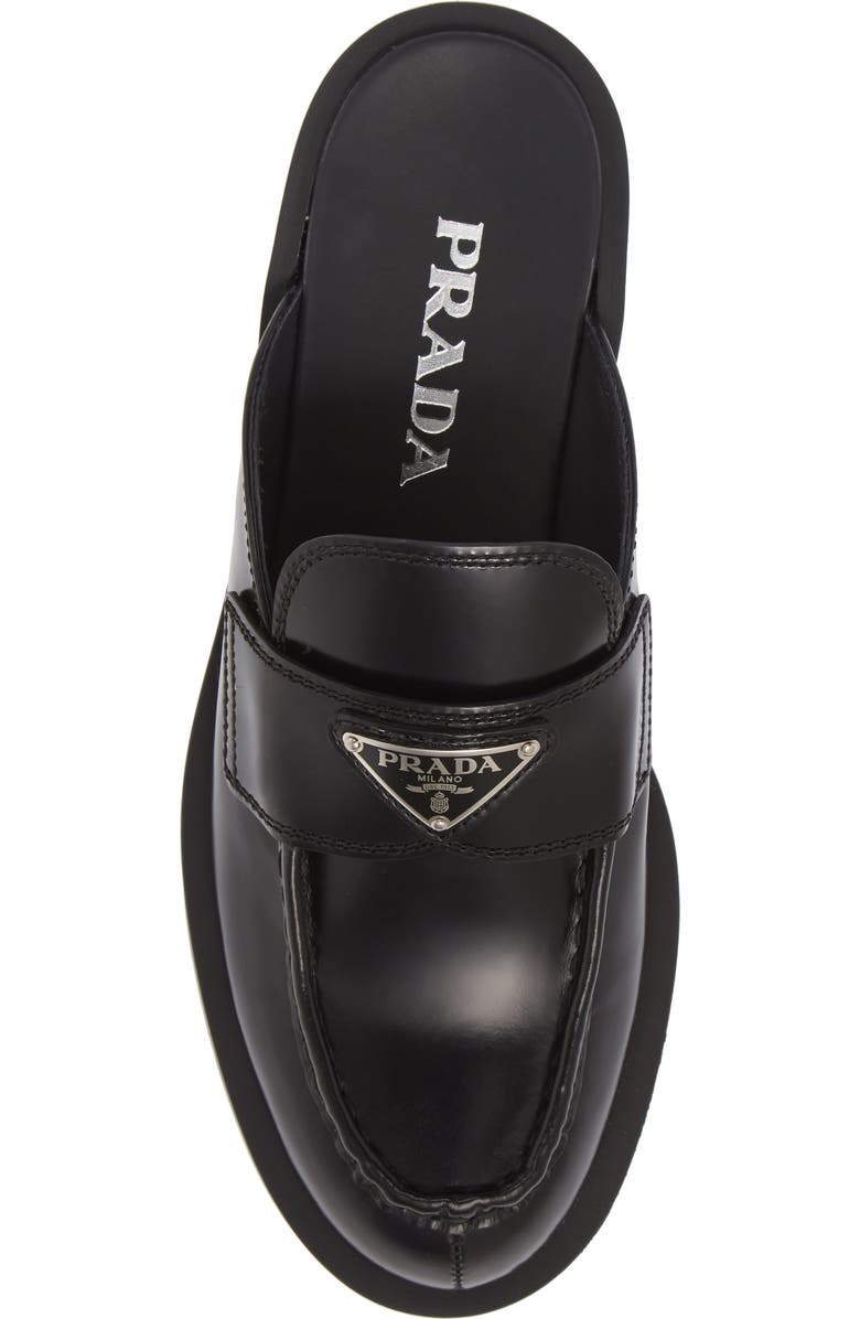 Prada Logo Platform Loafer Mule, Alternate, color,