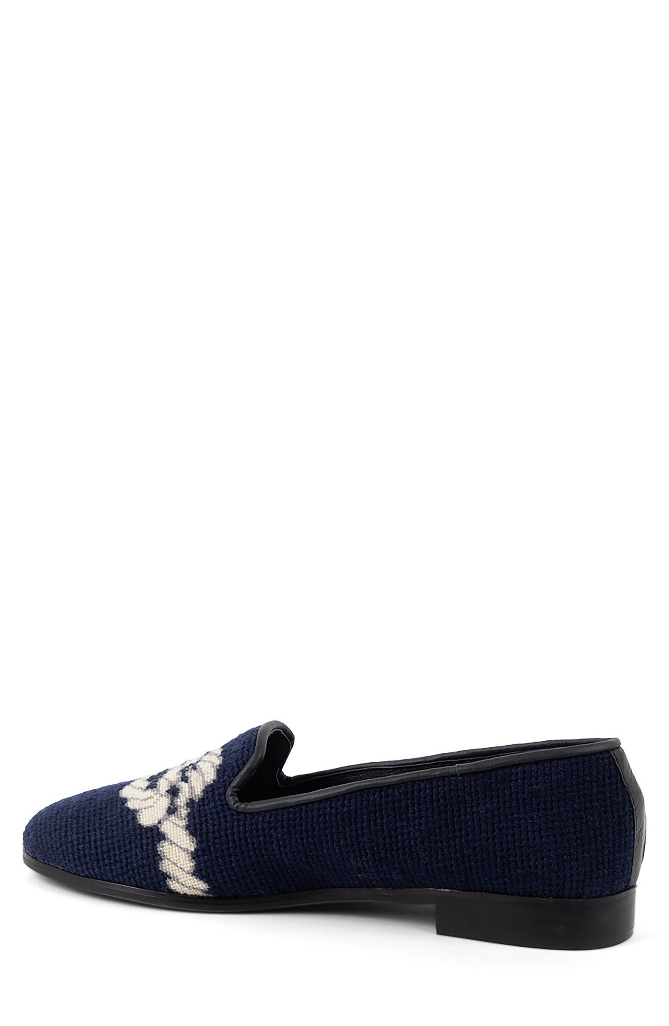 ByPaige BY PAIGE Needlepoint Nautical Flat, Alternate, color, Navy