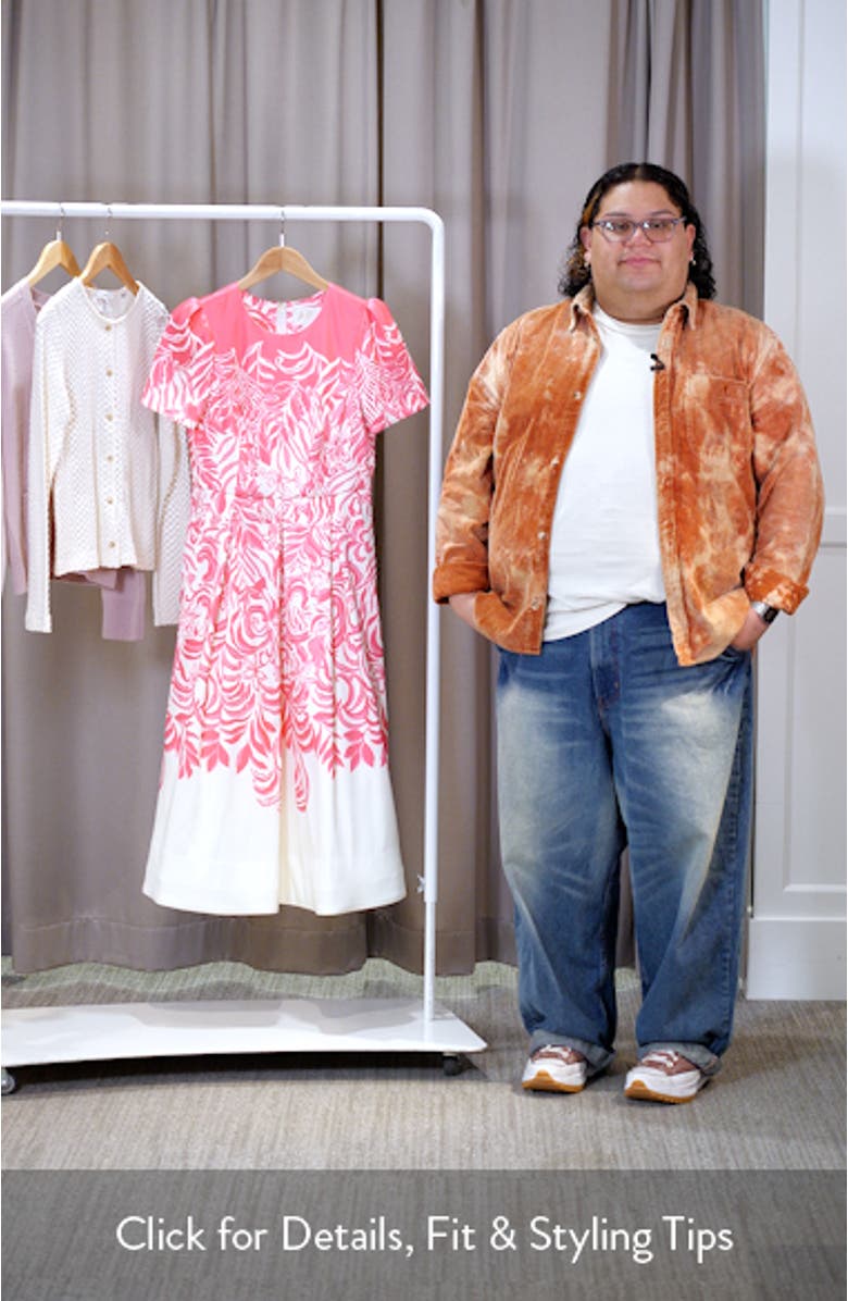 Loradonna Placed Print Midi Dress, sales video thumbnail