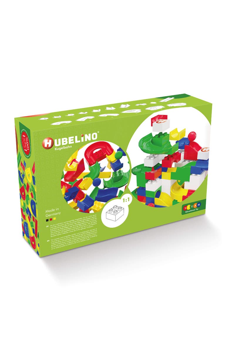 Hubelino 128 Piece Run Elements - The Original Marble Run Expansion Set - Made in Germany, Alternate, color, Multi
