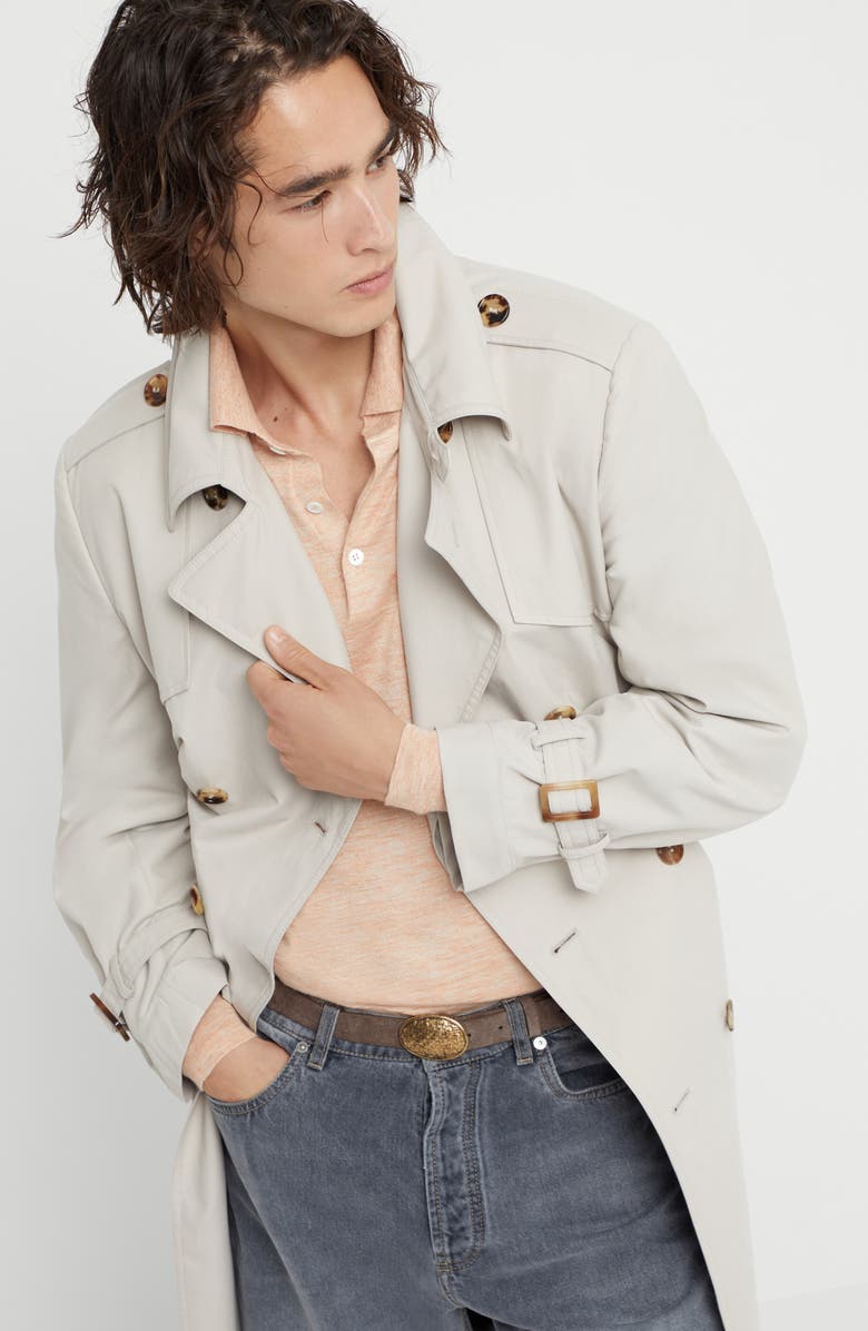Brunello Cucinelli Water-resistant trench coat, Alternate, color,