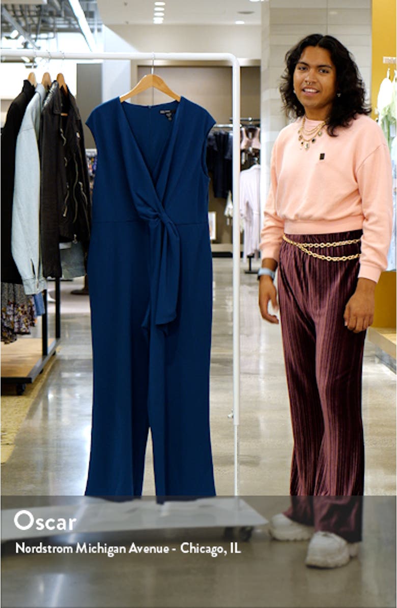 Sleeveless Stretch Jersey Jumpsuit, sales video thumbnail