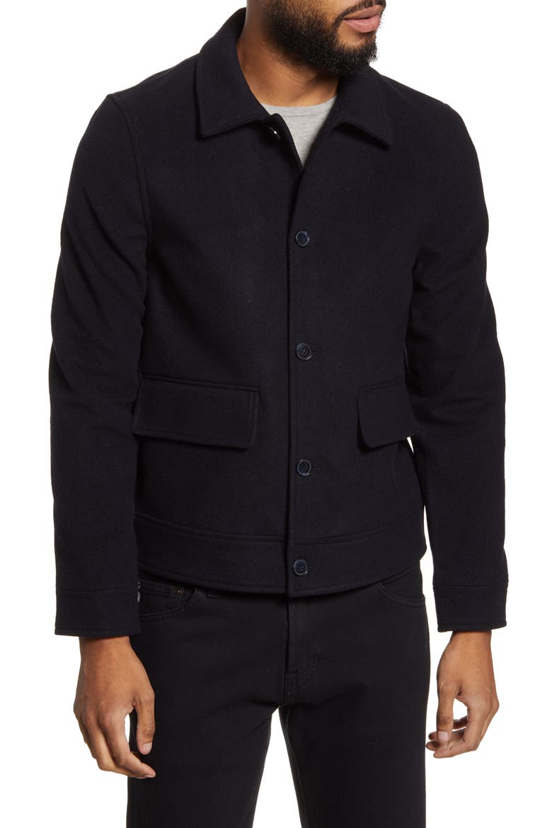 Wool & Cashmere Bomber Jacket, Alternate, color, NAVY
