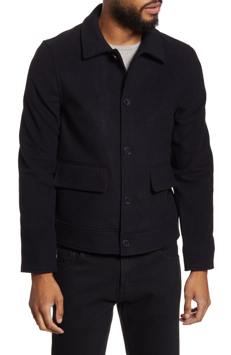 Officine Générale Wool & Cashmere Bomber Jacket, Alternate, color, 