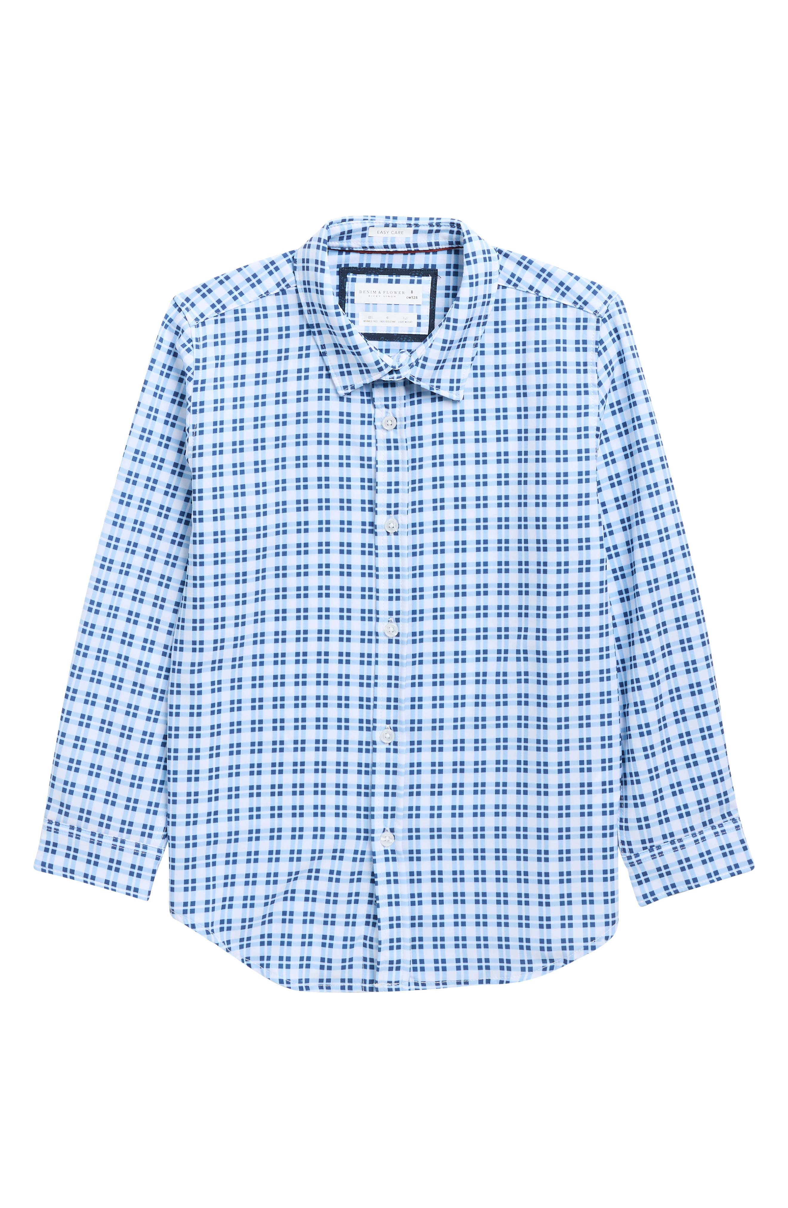 DENIM AND FLOWER Kids' Plaid Button-Up Shirt