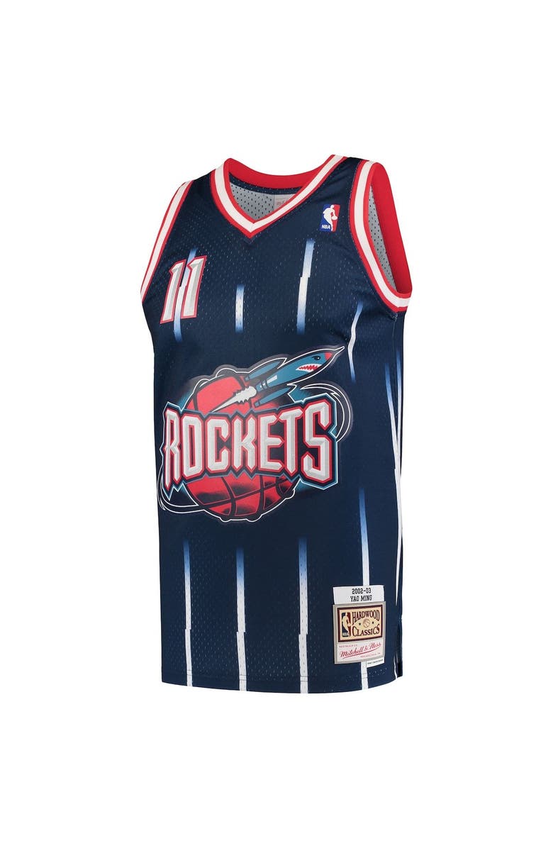 Mitchell & Ness Men's Mitchell & Ness Yao Ming Navy Houston Rockets Hardwood Classics 2002-03 Swingman Jersey, Alternate, color, Navy