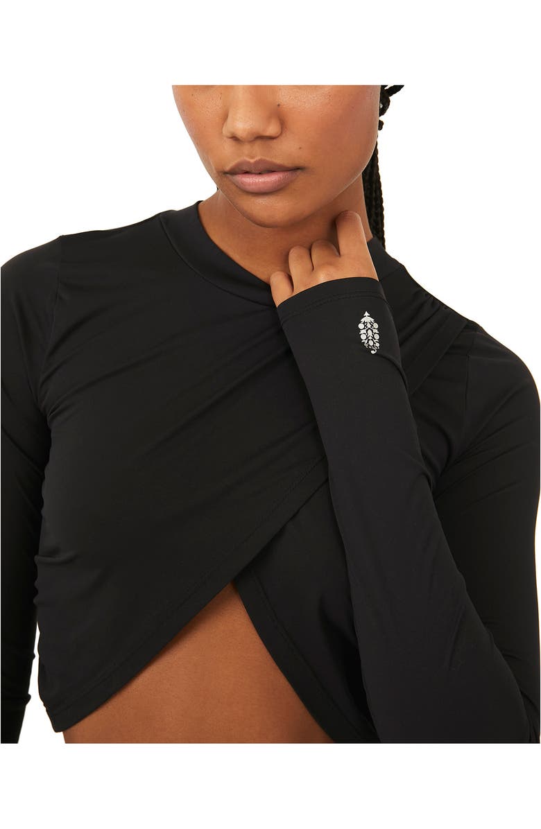 FP Movement by Free People With a Twist Long Sleeve Tulip Crop Top, Alternate, color, 