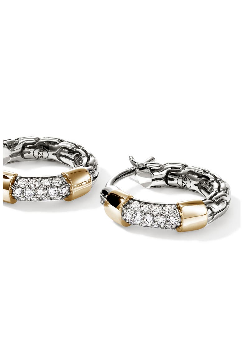 JH Essentials 14K Gold Hoop Earrings, 14mm, Alternate, color, SILVER