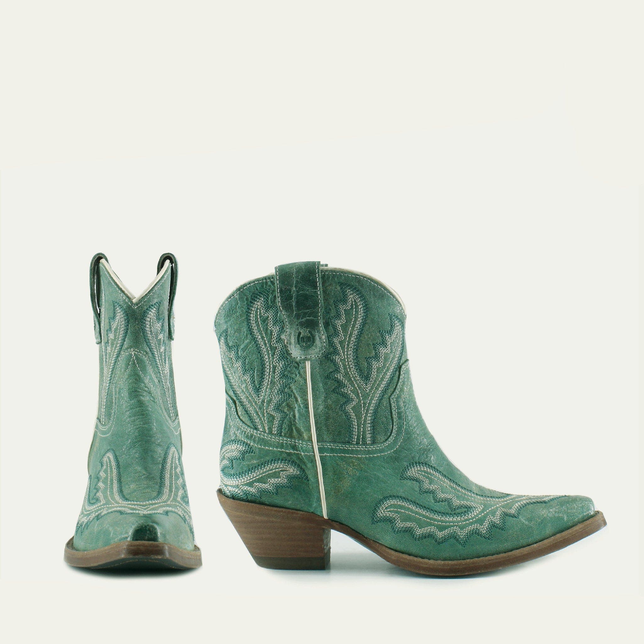 Buck & Brana Eleanor Leather Boots, Alternate, color, Turquoise