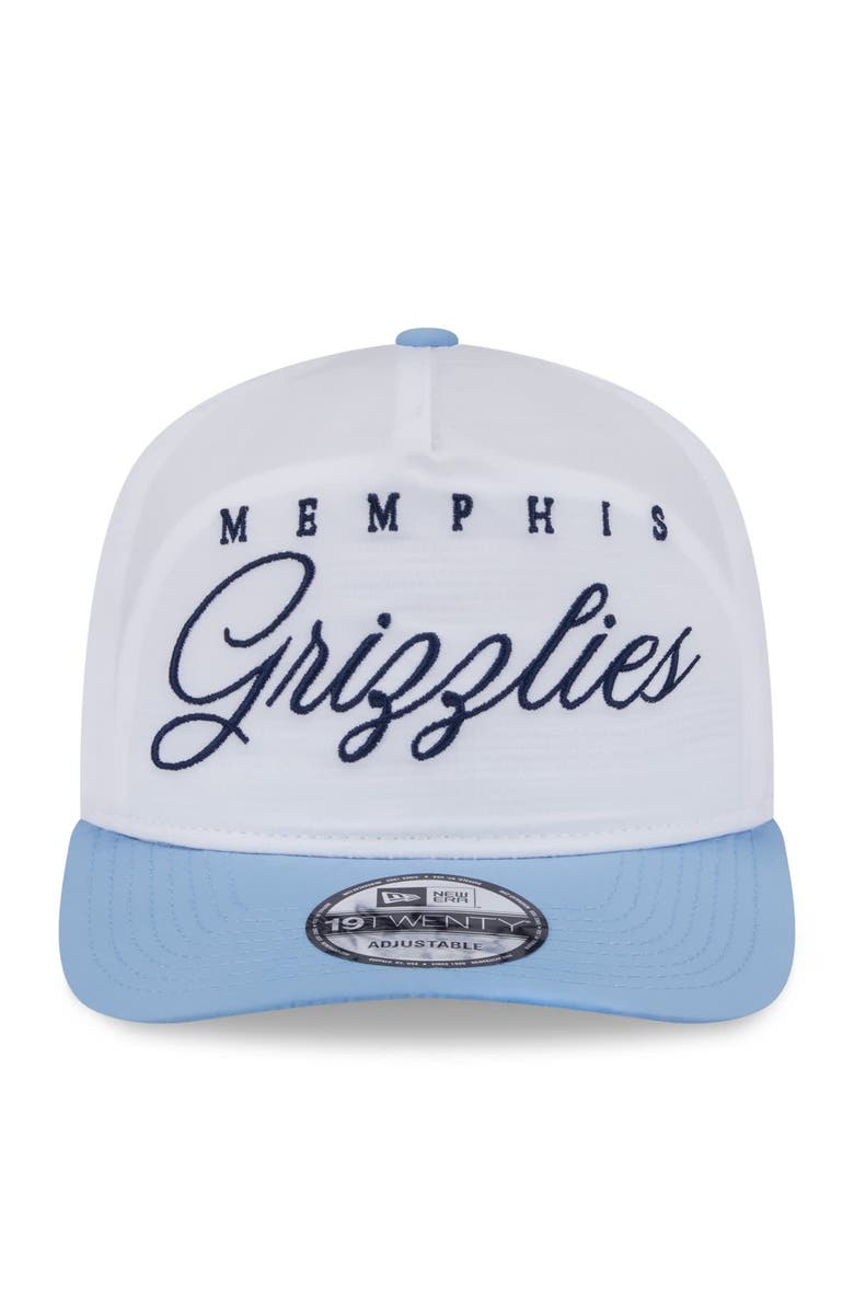 New Era Men's New Era White/Light Blue Memphis Grizzlies 2025 NBA Draft On-Stage Nylon 19TWENTY Adjustable Hat, Alternate, color, White