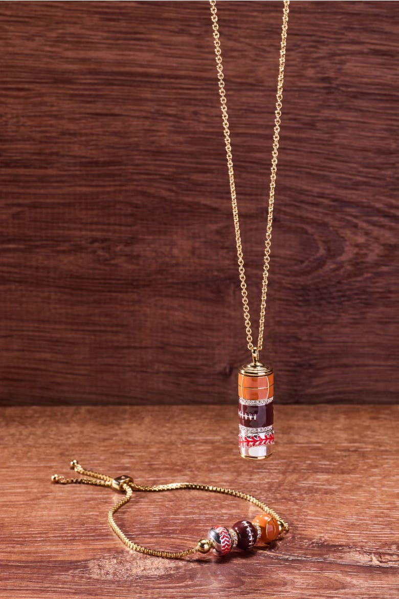 Game On Spinner Pendant, Alternate, color, Gold