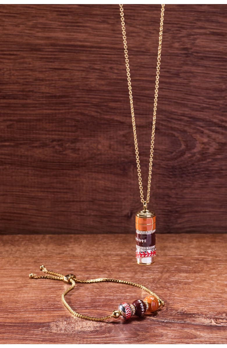 Alex and Ani Game On Spinner Pendant, Alternate, color, Gold