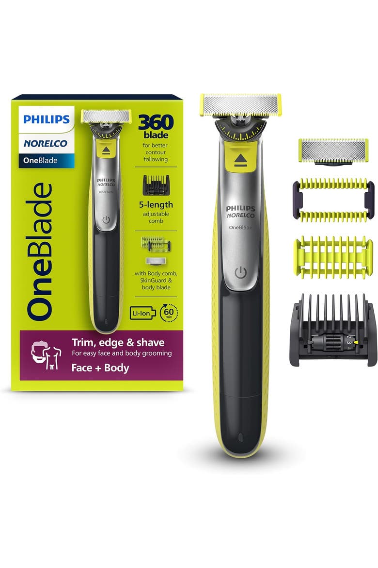 OneBlade 360 Face + Body,  Hybrid Electric Razor & Trimmer Kit, Main, color, Silver