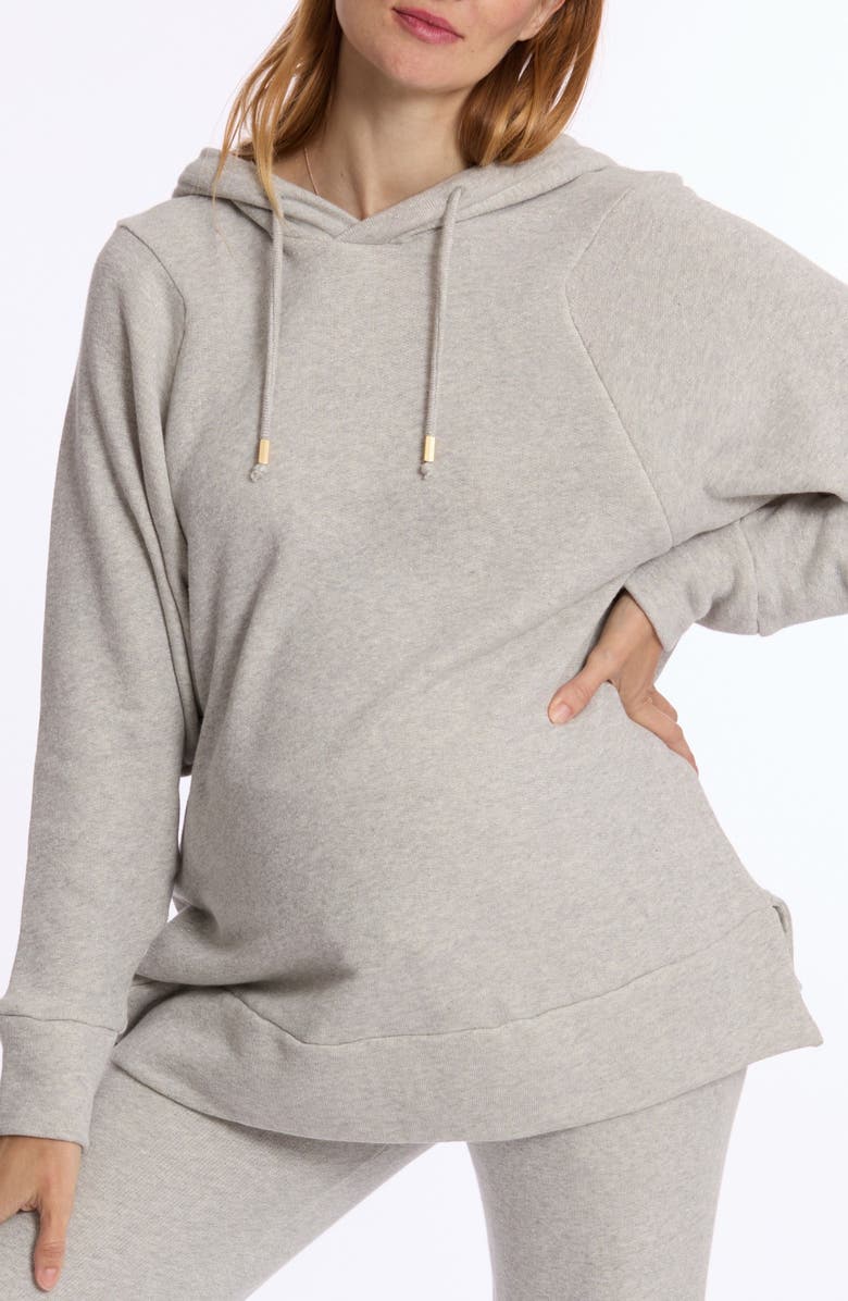 Cache Coeur Maternity and Nursing Hoodie, Alternate, color, Grey