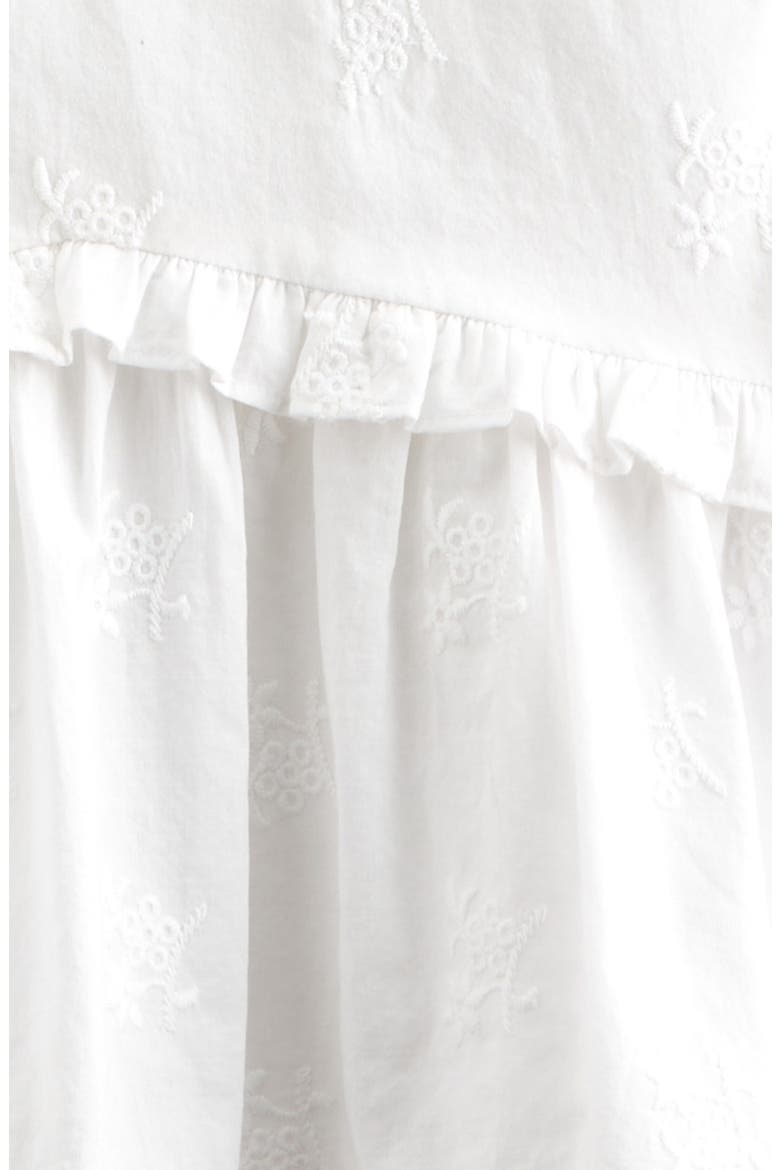 Kids' Floral Embroidered Cotton Camisole, Alternate, color, WHITE